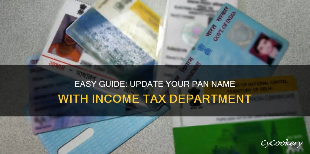 how to change pan name in income tax department india
