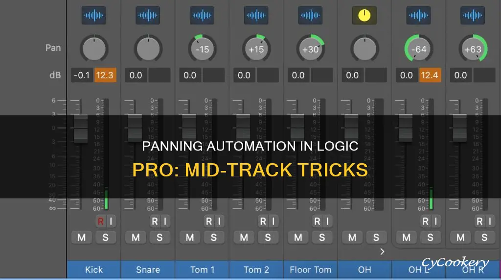how to change panning mid track logic pro