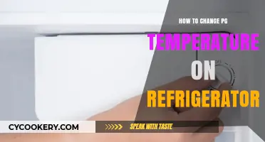 Adjusting Your Refrigerator's PG Temperature: A Simple Step-by-Step Guide