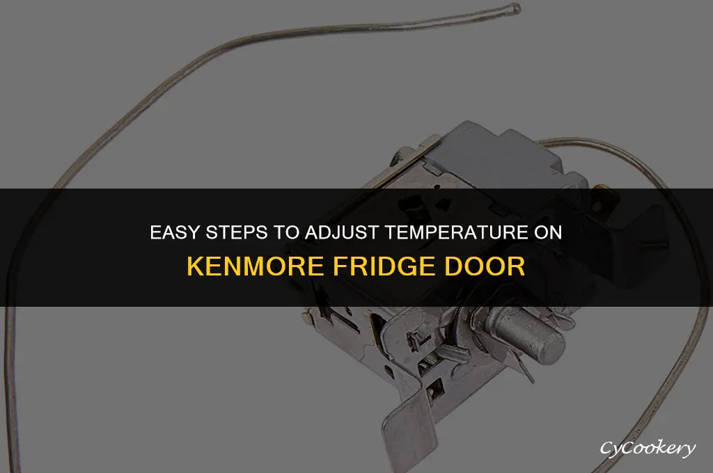 how to change temperature on kenmore refrigerator door