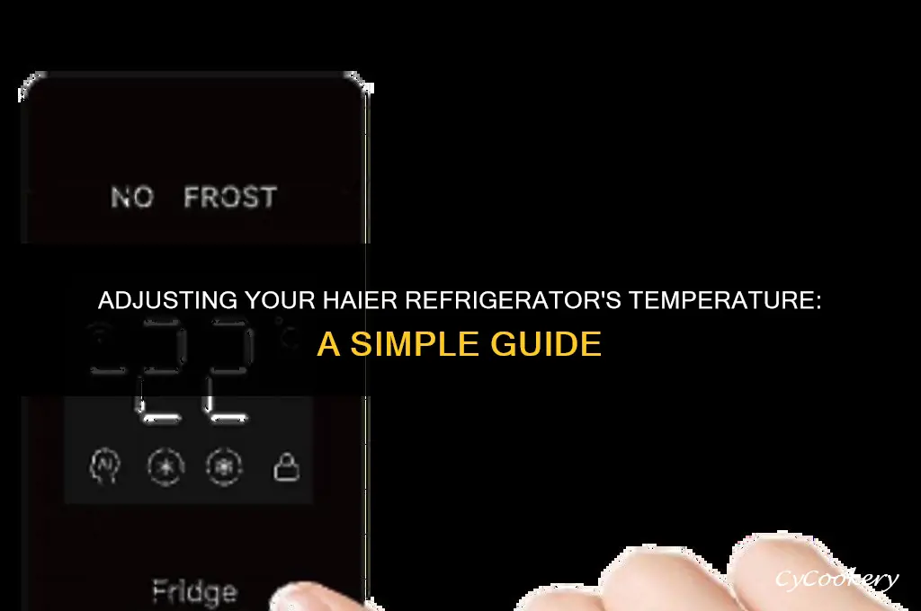how to change the temperature on haire refrigerator