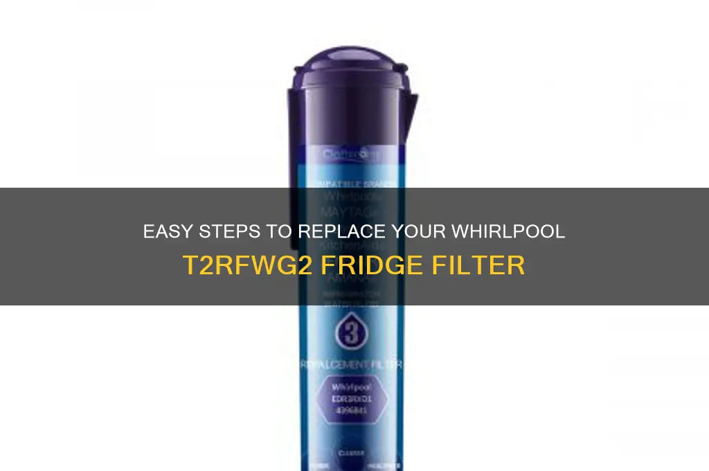 how to change whirlpool refrigerator filter t2rfwg2