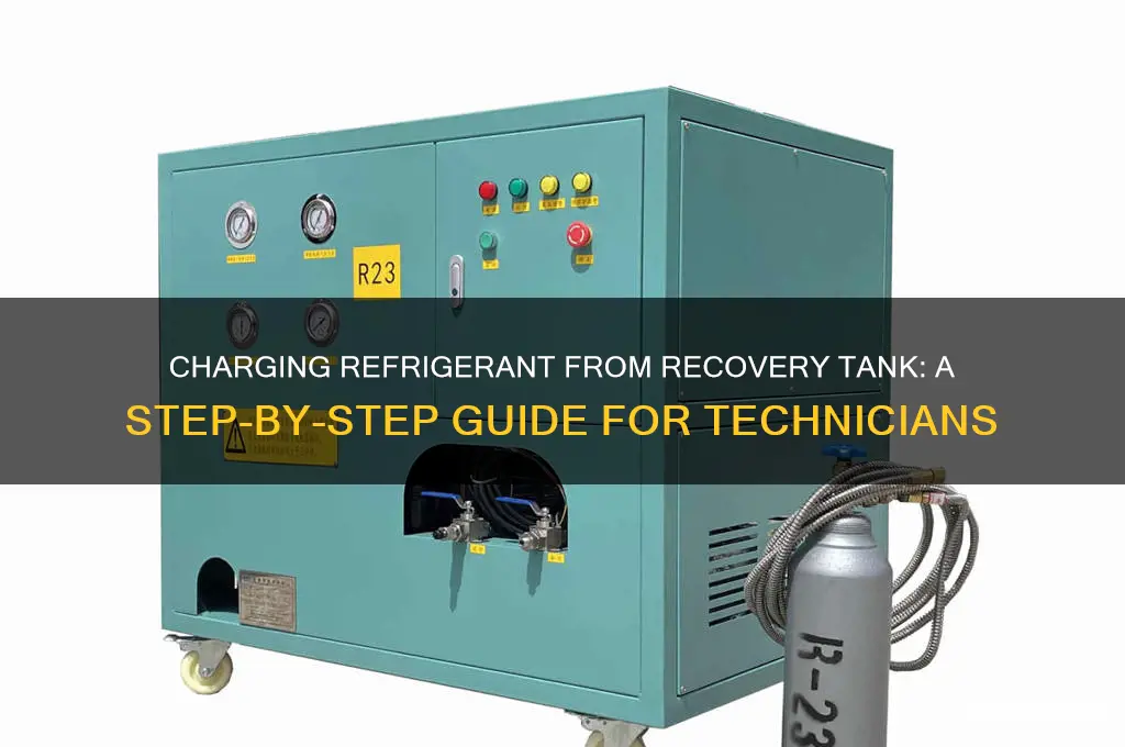 how to charg refrigerant from recovery tank