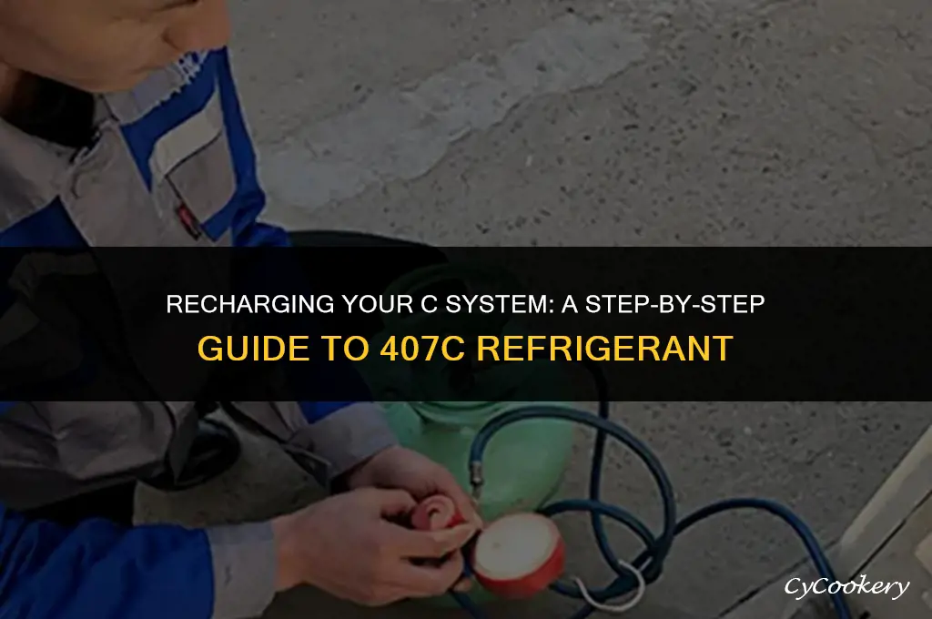 how to charge a c system 407c refrigerant
