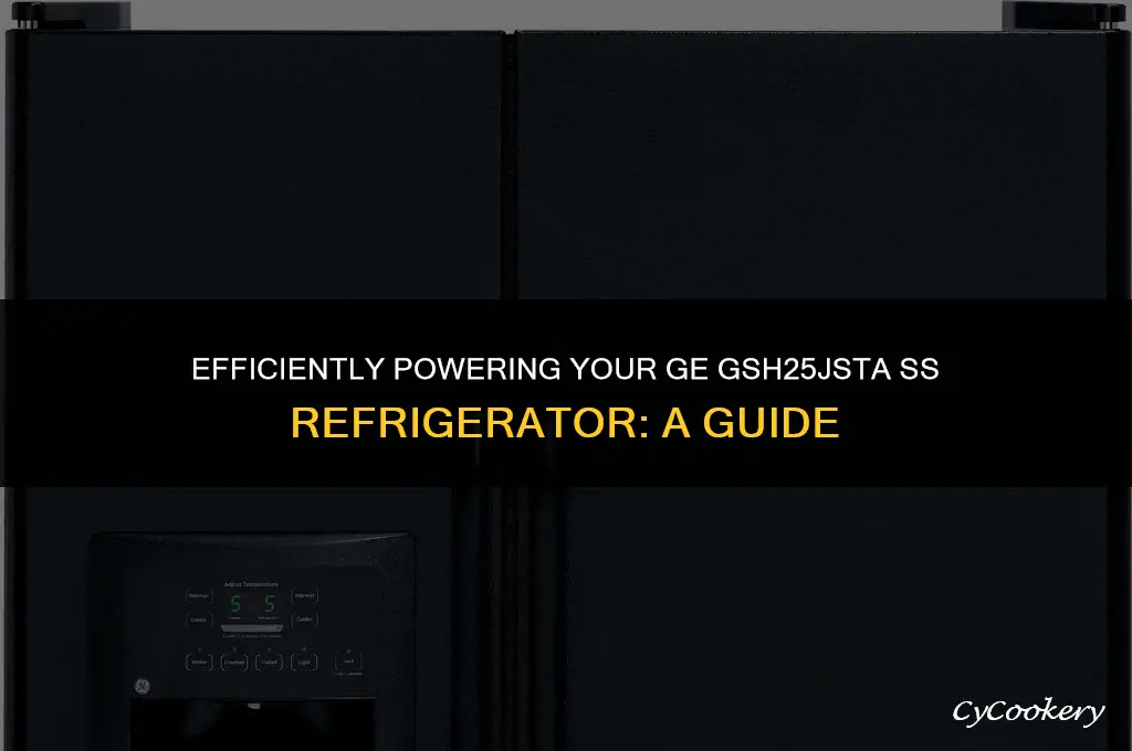 how to charge a ge gsh25jsta ss refrigerator