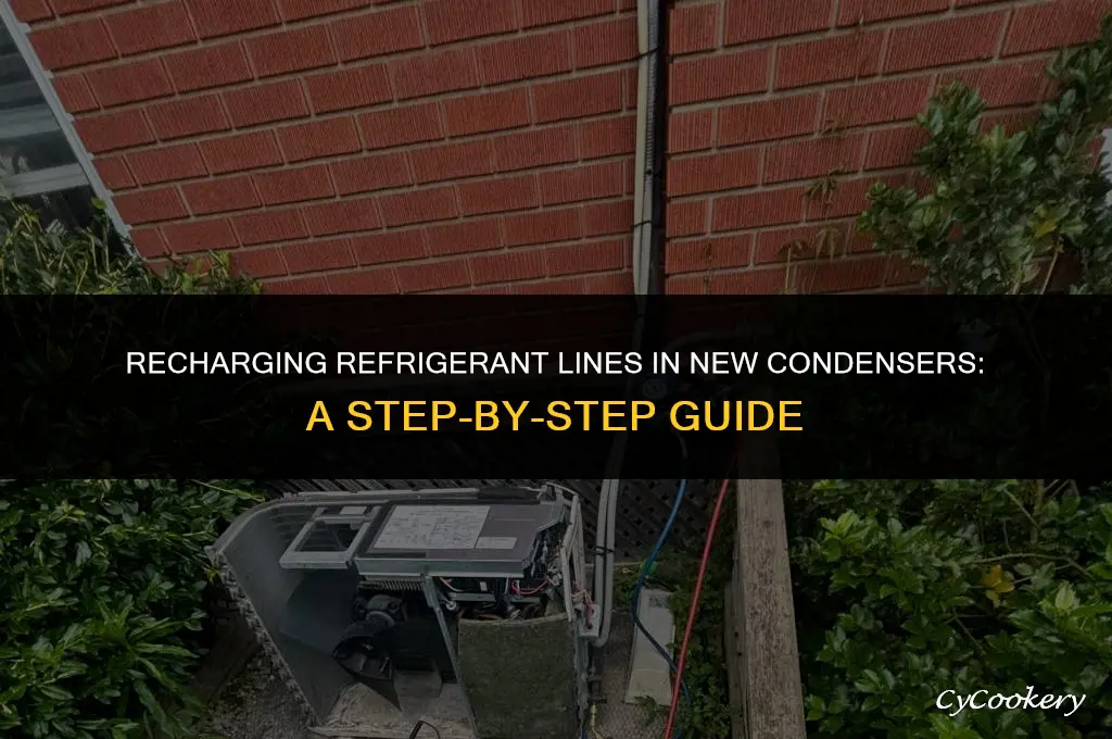 how to charge a new condenser refrigerant lines