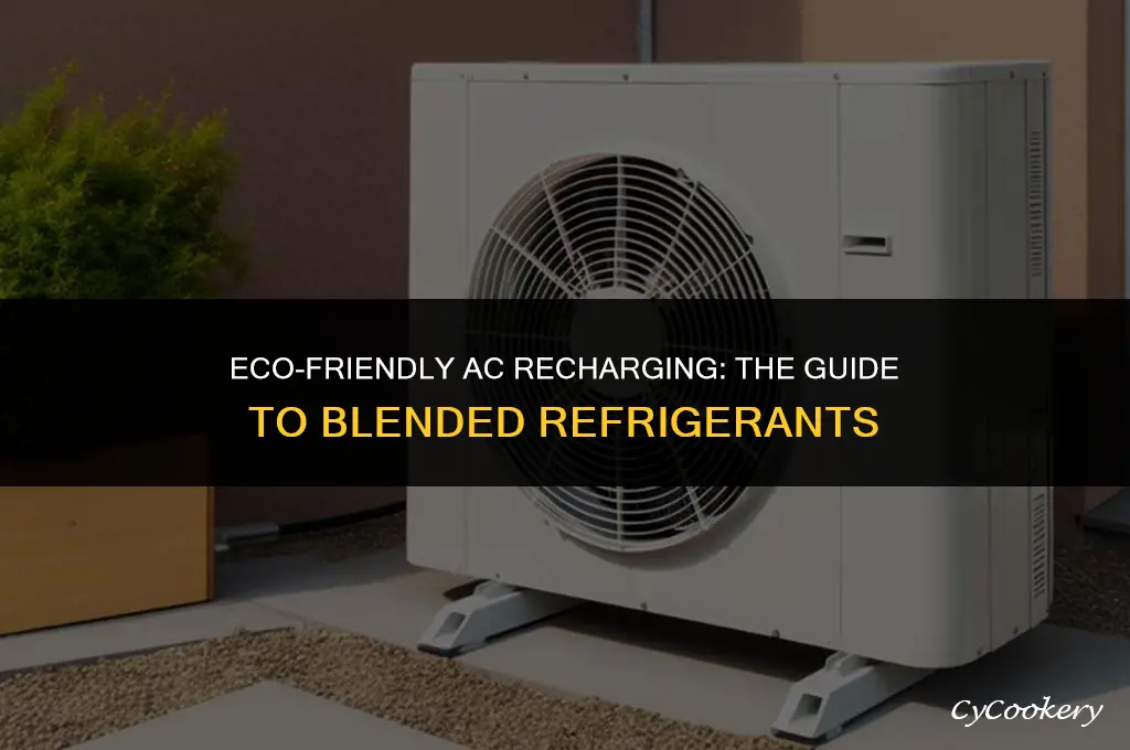 how to charge an ac unit using blended refrigerants