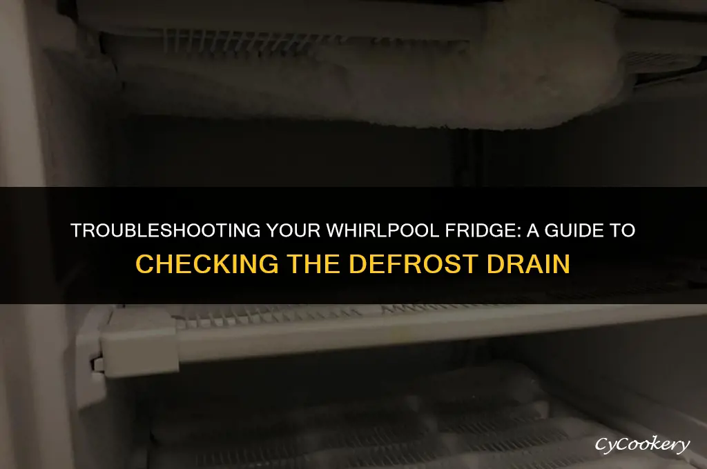 how to check defrost drain in whirlpool refrigerator