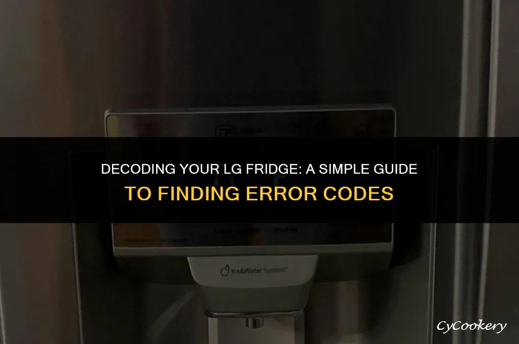 how to check for codes on lg refrigerator