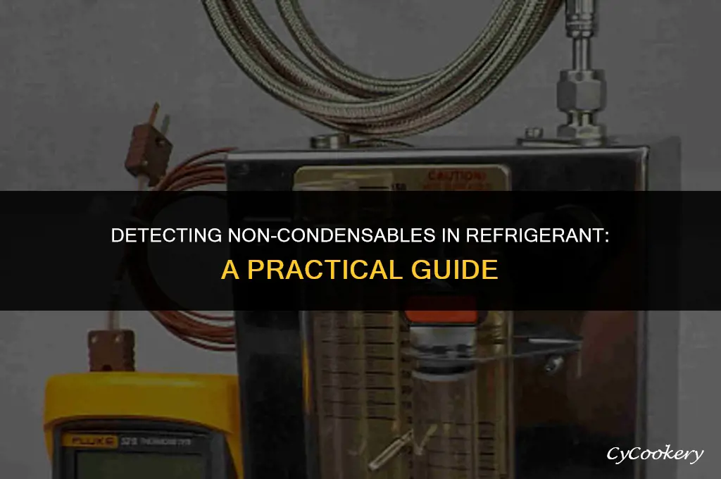 how to check for non condensables in refrigerant