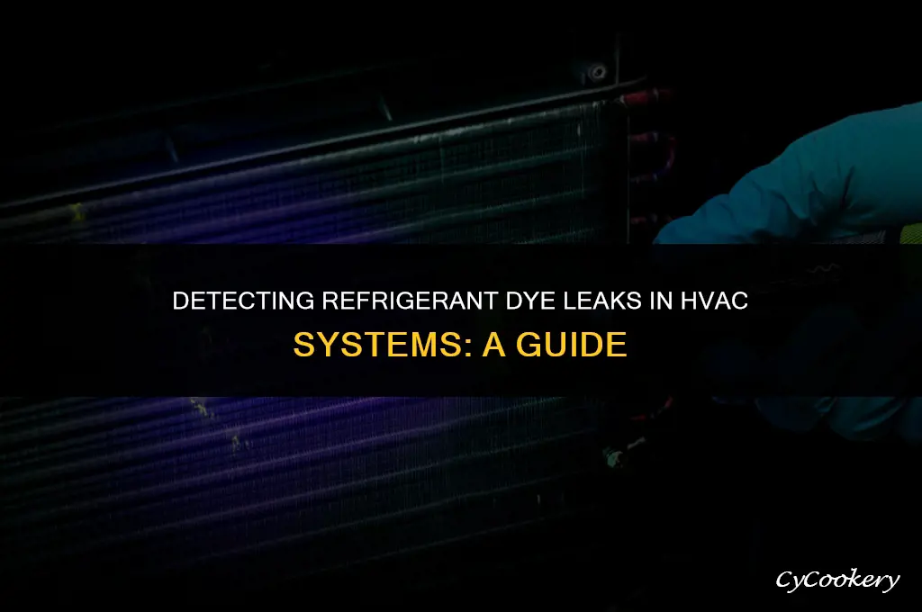 how to check for refrigerant dye leak in hvac