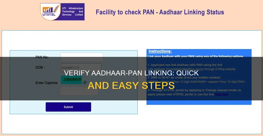 how to check if aadhaar and pan are linked