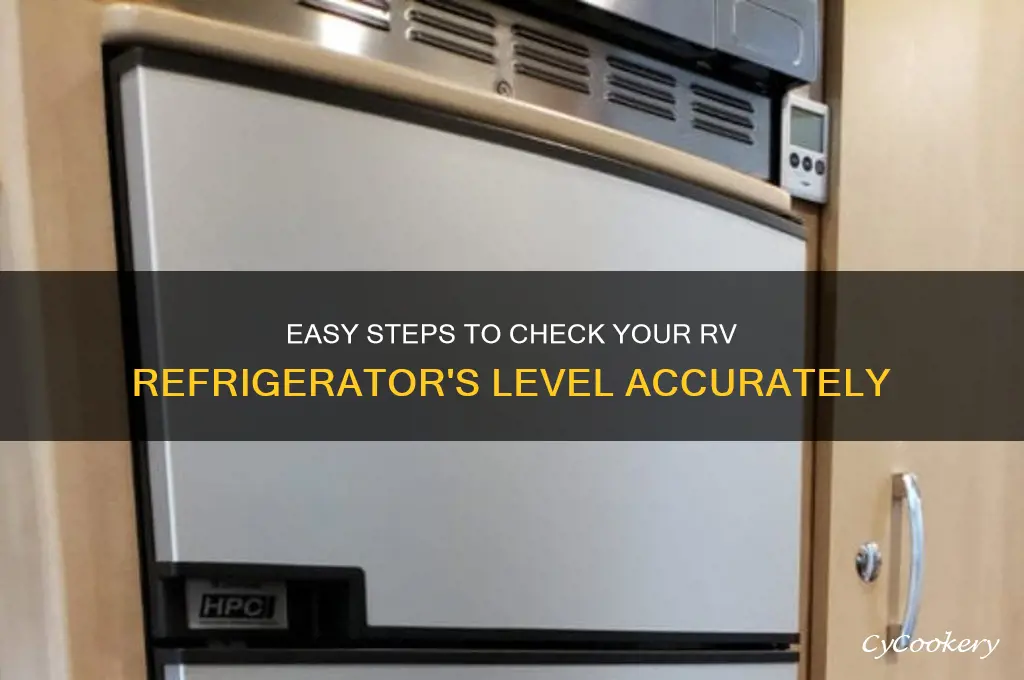 how to check level in rv refrigerator
