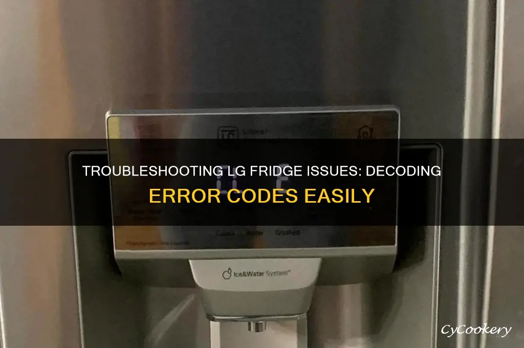 how to check lg refrigerator error codes
