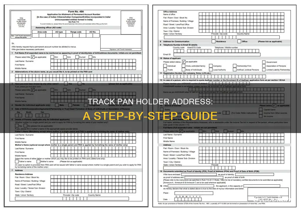 how to check pan holder address