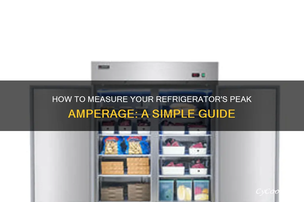 how to check peak amperage of refrigerator