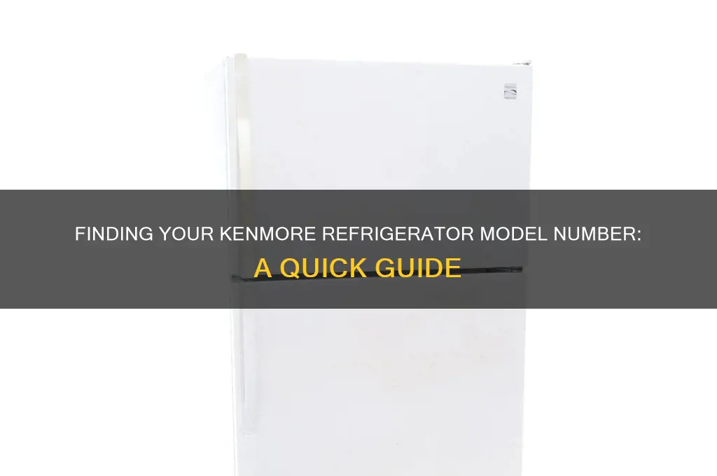 how to check refrigerator model number kenmore