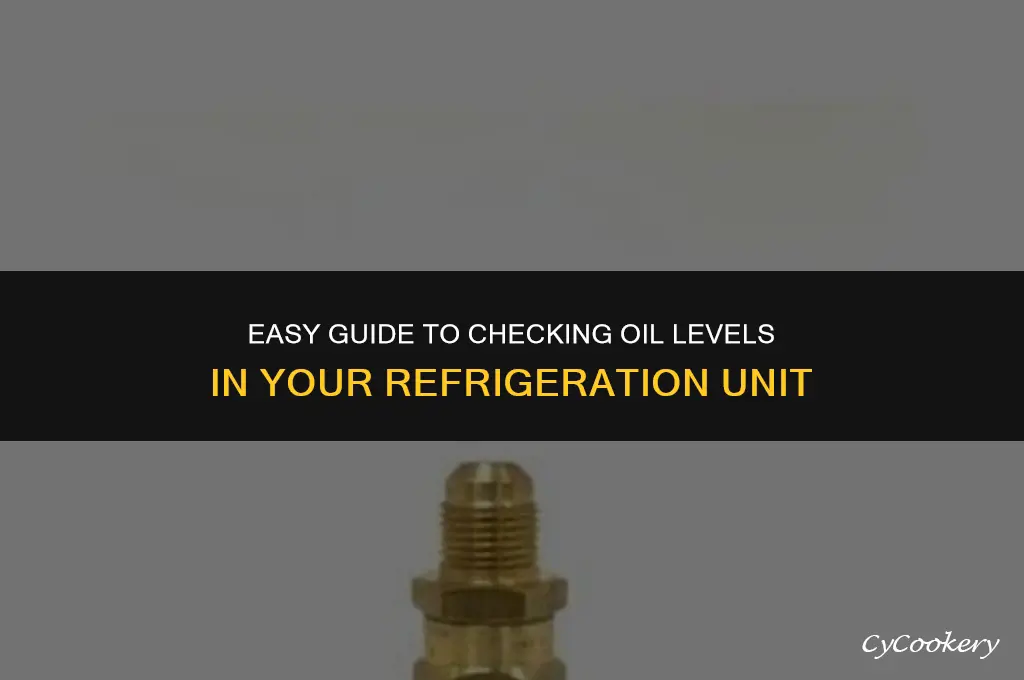 how to check the oil in a refrigeration unit