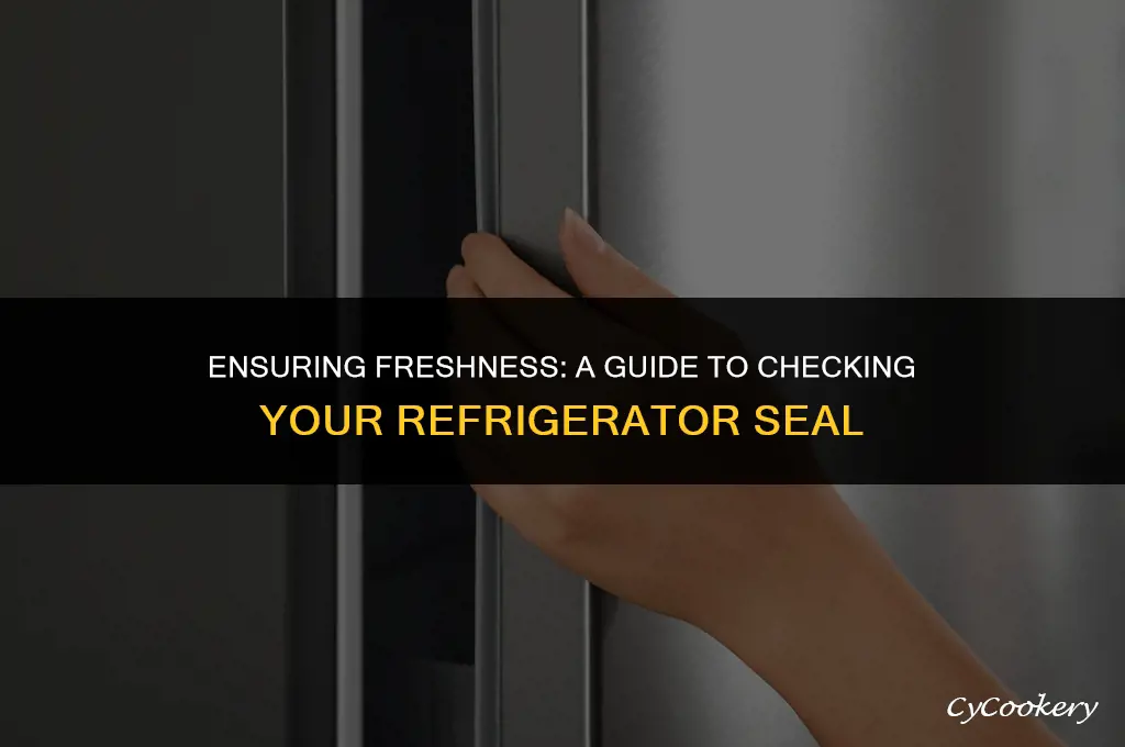 how to check the seal on a refrigerator
