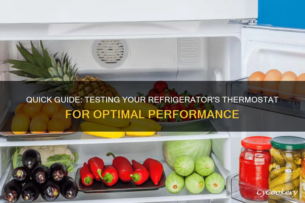 how to check the thermostat on a refrigerator