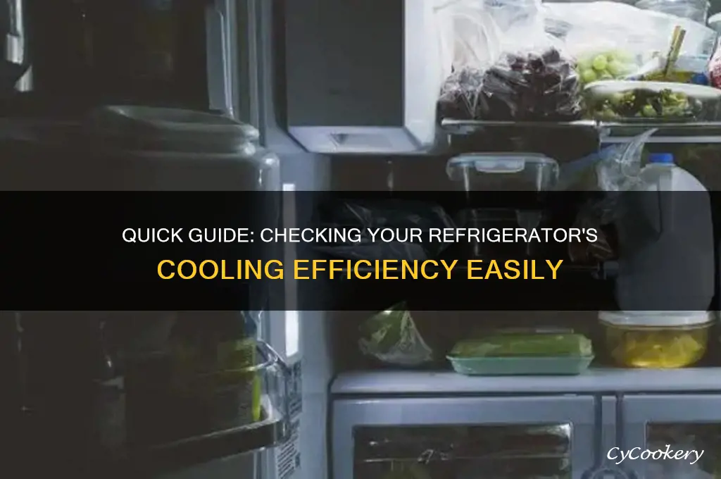 how to check your refrigerator for cooling