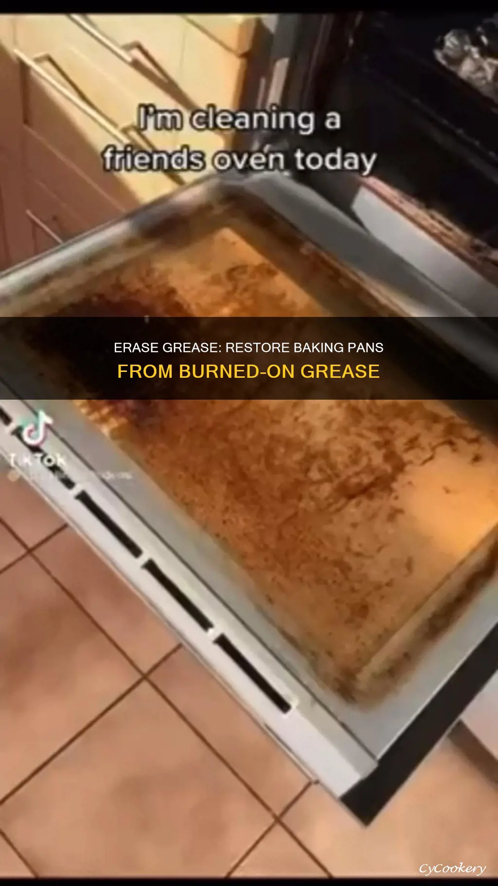 how to clea old burned on grease from baking pans