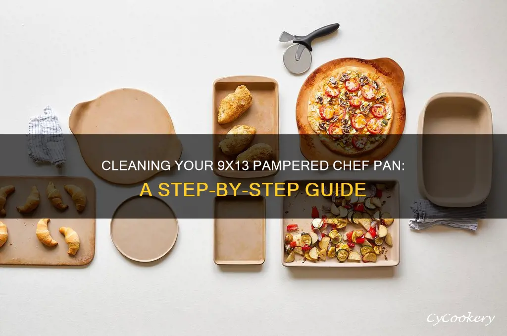 how to clean a 9x13 pampered chef pan