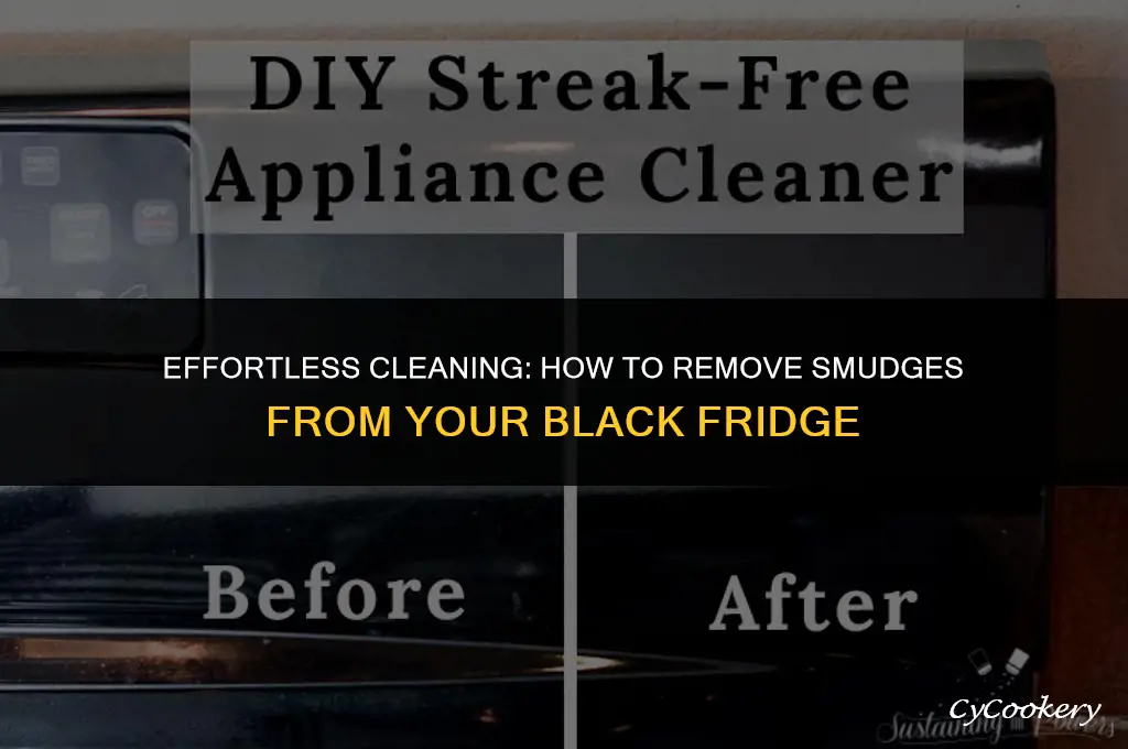 how to clean a black refrigerator with smudges