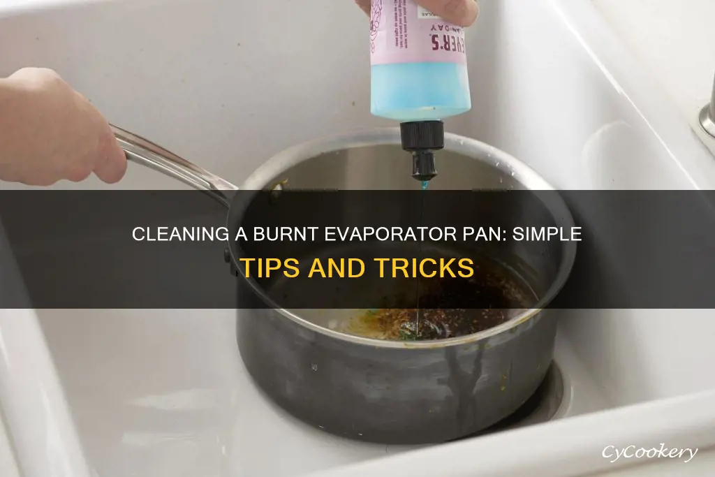 how to clean a burnt evaporator pan