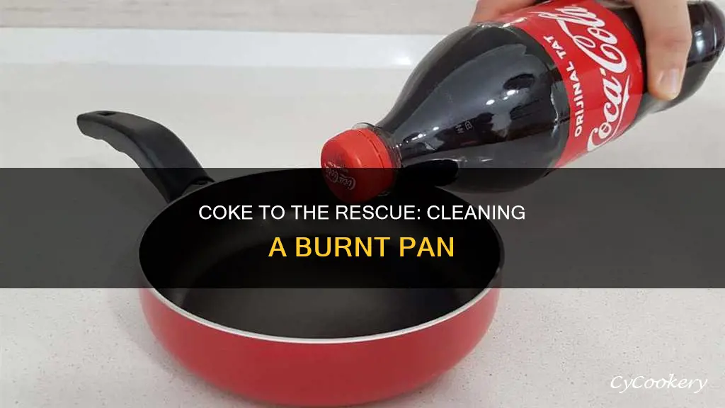 how to clean a burnt pan with coke