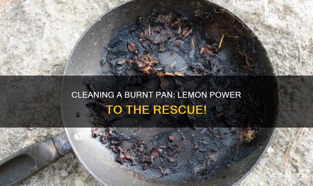 how to clean a burnt pan with lemons