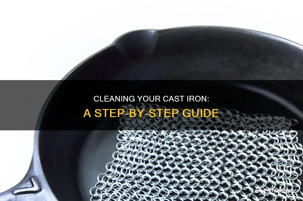 how to clean a cast iron pot after cooking