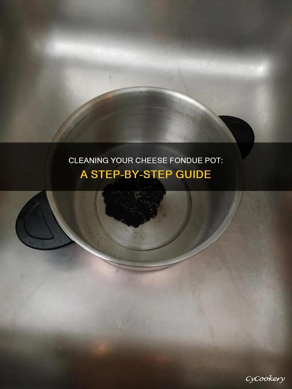 how to clean a cheese fondue pot