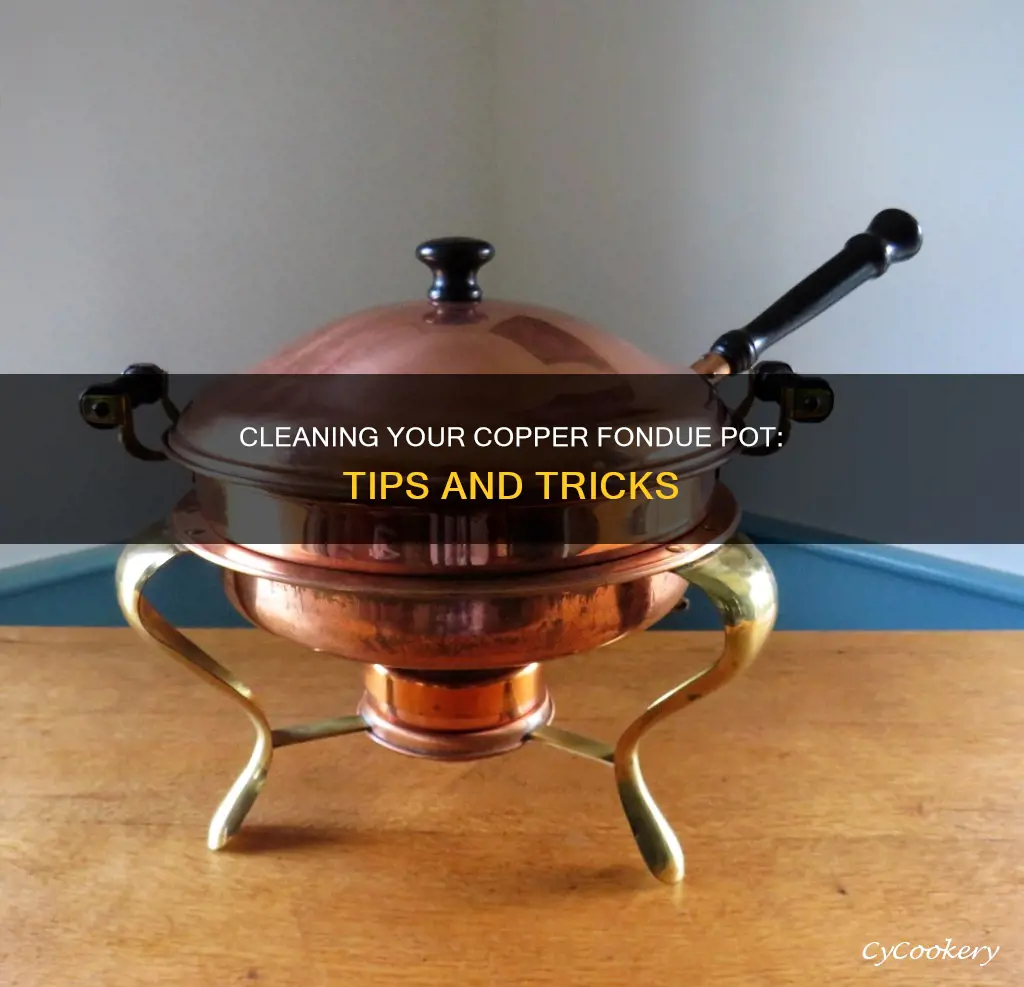 how to clean a copper fondue pot