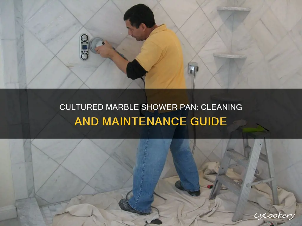 how to clean a cultured marble shower pan