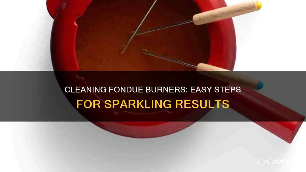 how to clean a fondue burner