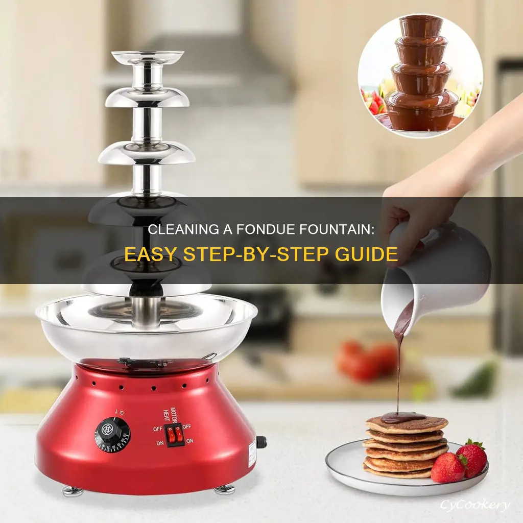 how to clean a fondue fountain