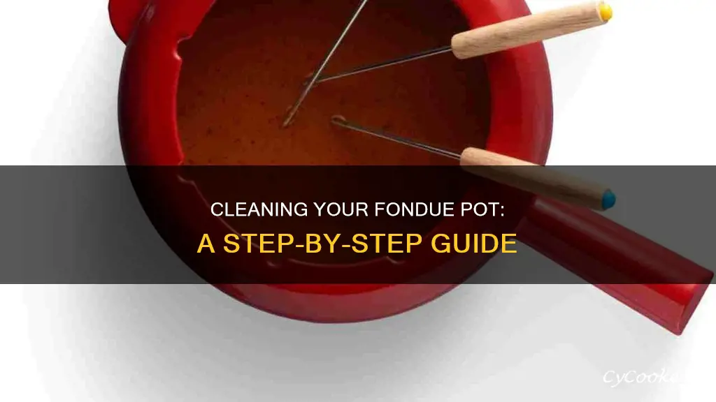 how to clean a fondue pot