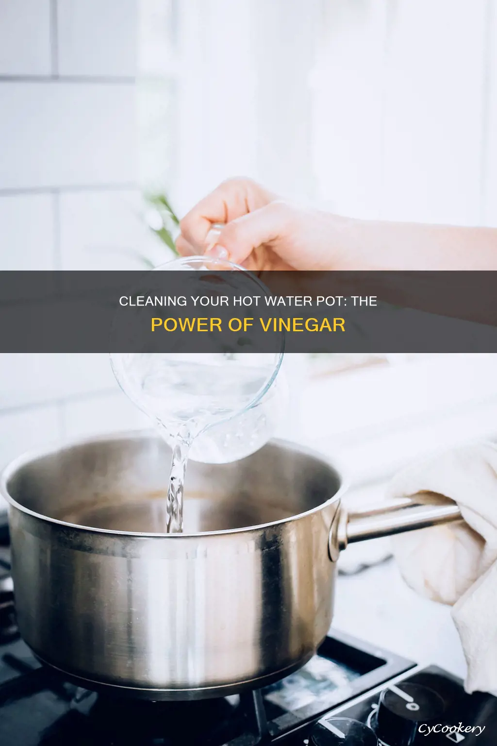 how to clean a hot water pot with vinegar