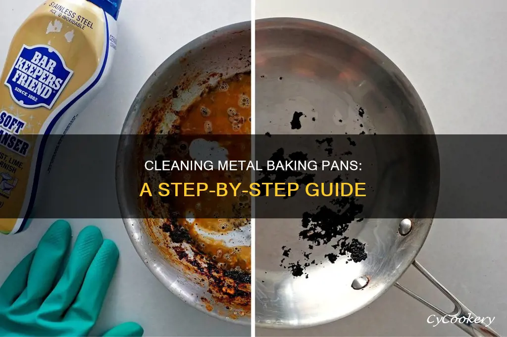 how to clean a metal baking pan