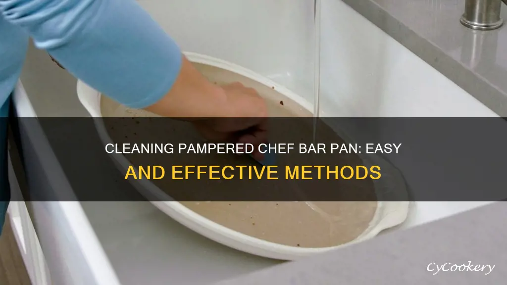 how to clean a pampered chef bar pan