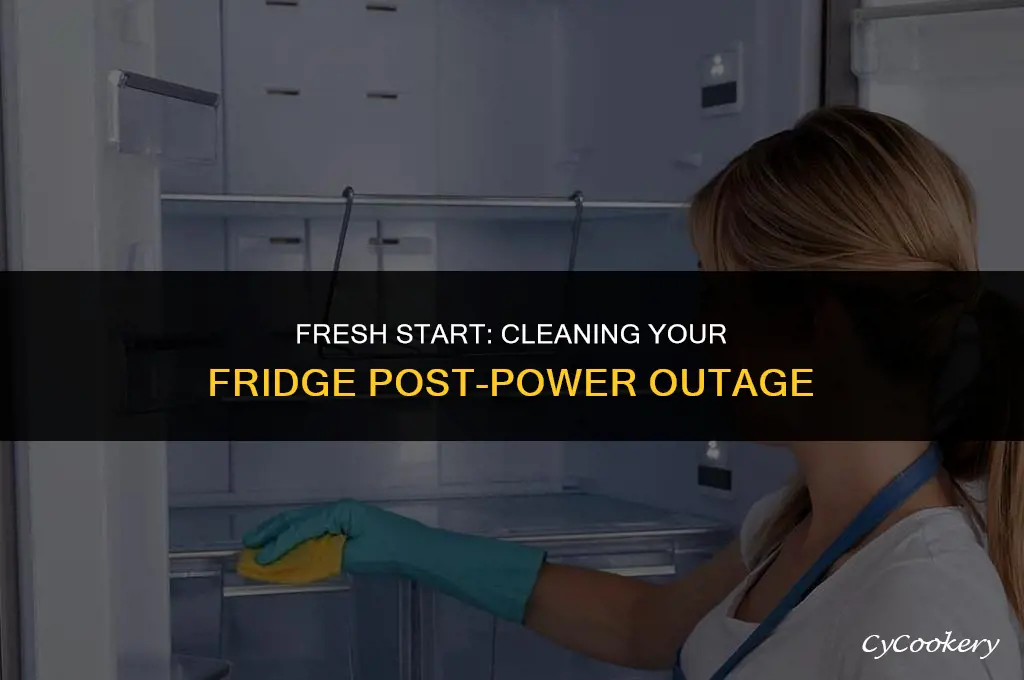 how to clean a refrigerator after a power outage