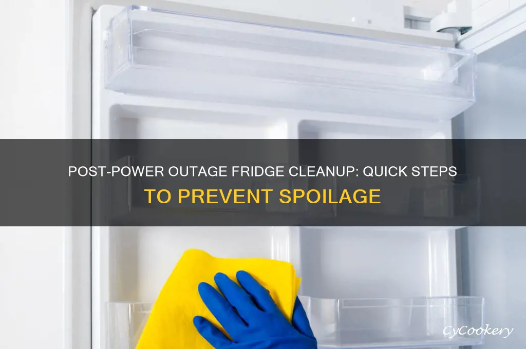 how to clean a refrigerator after power outage