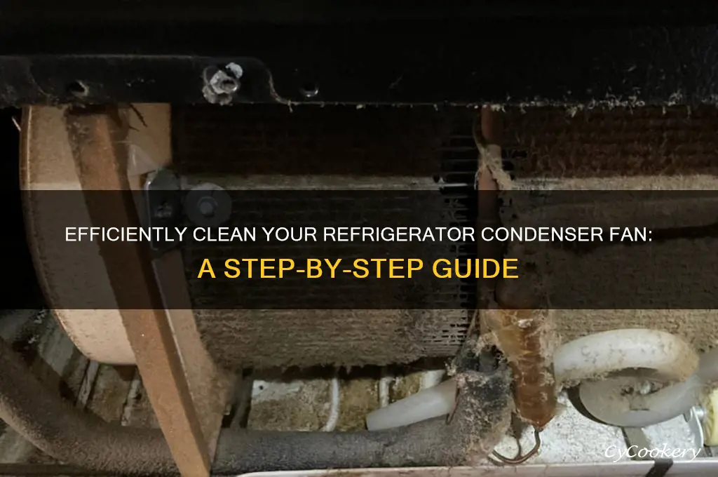 how to clean a refrigerator condenser fan