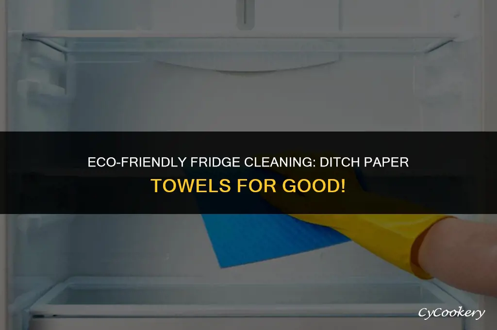 how to clean a refrigerator with no paper towels