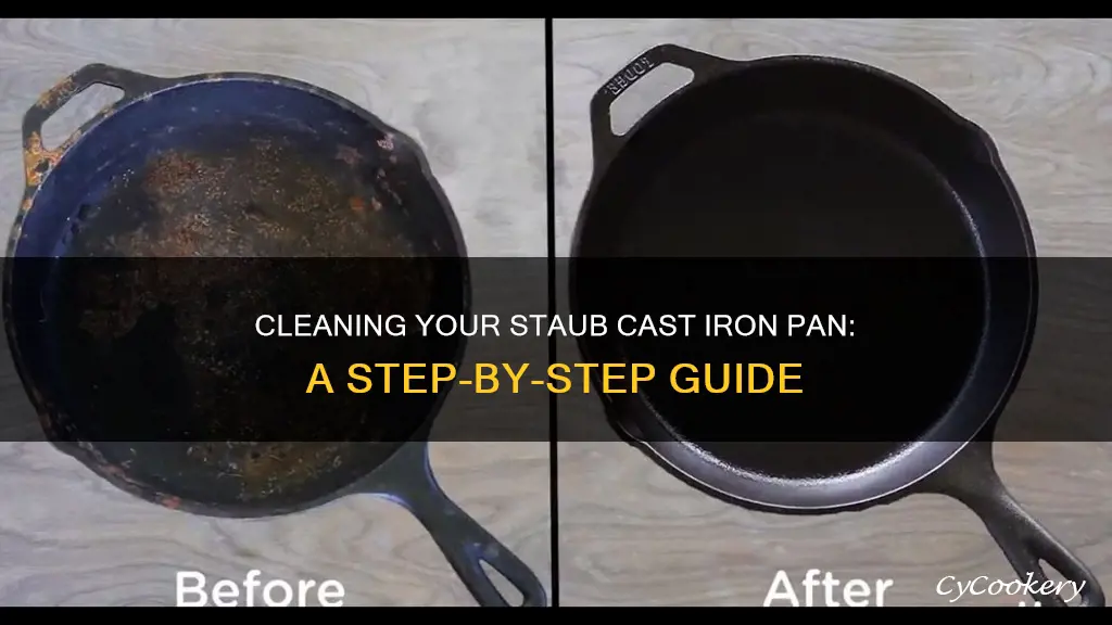 how to clean a staub cast iron pan