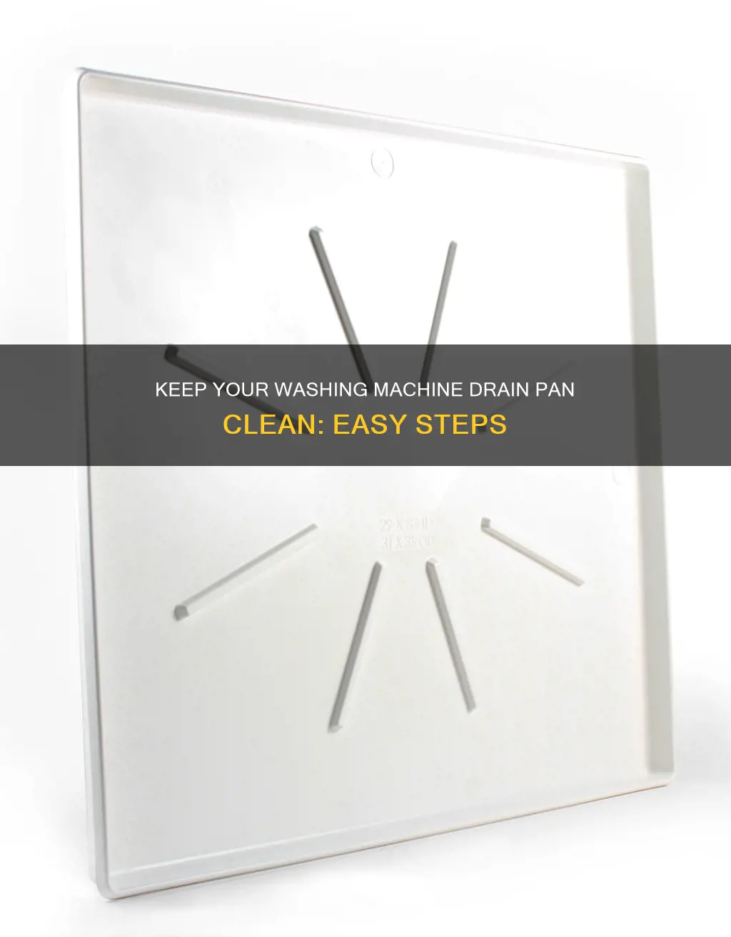 how to clean a washing machine drain pan