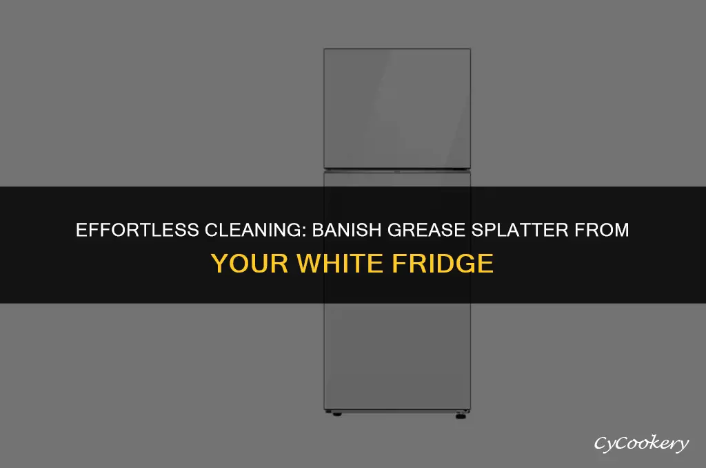 how to clean a white refrigerator from grease splatter