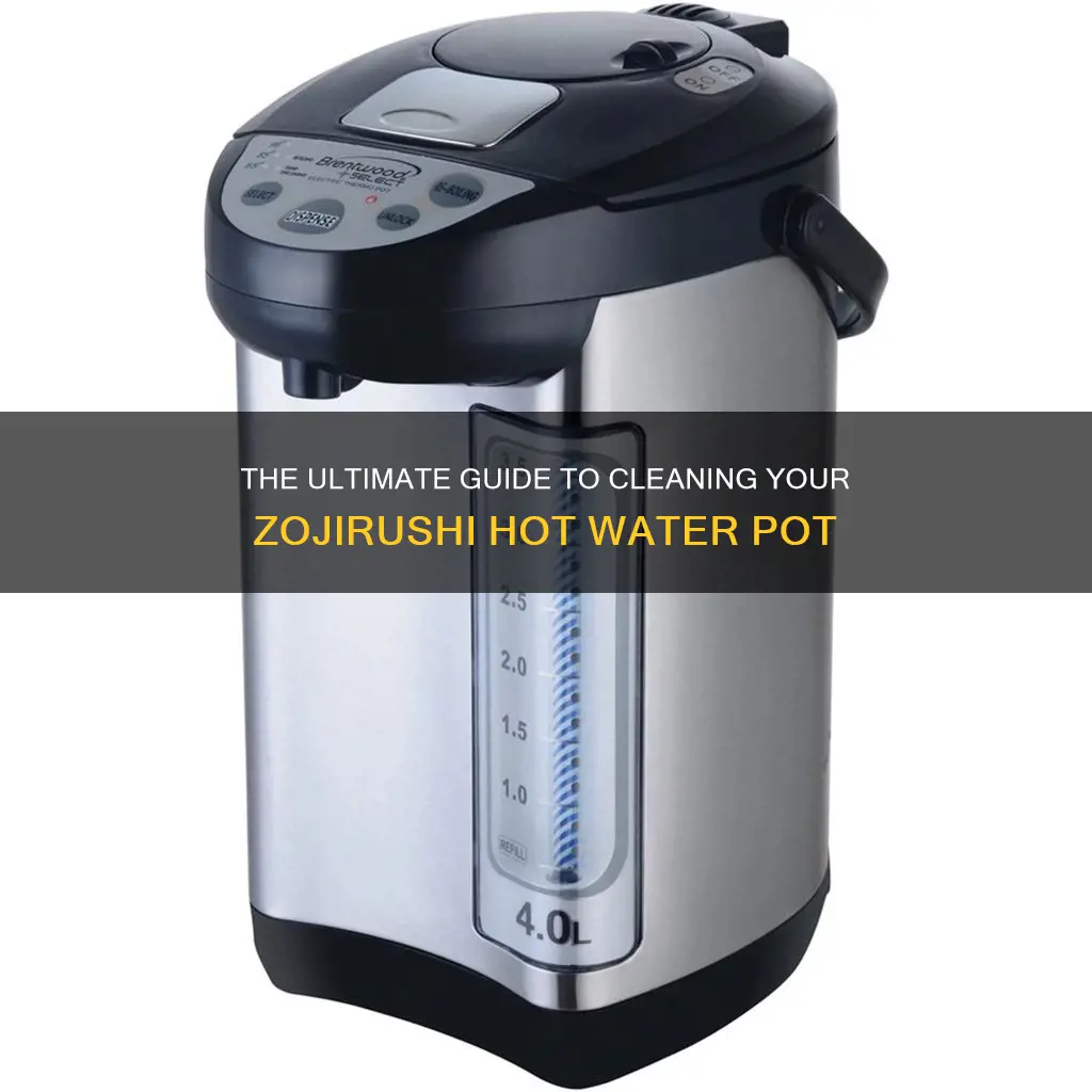 how to clean a zojirushi hot water pot