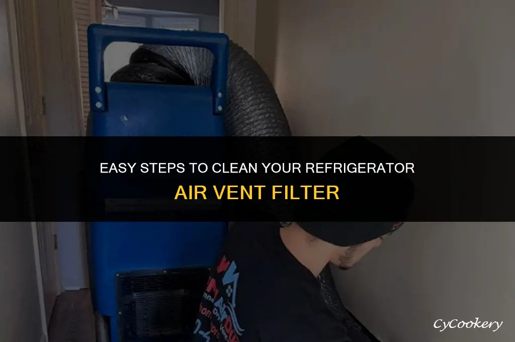 how to clean air vent filtet on refrigerator
